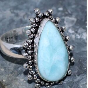 🩵Larimar Sterling Silver Ring 925